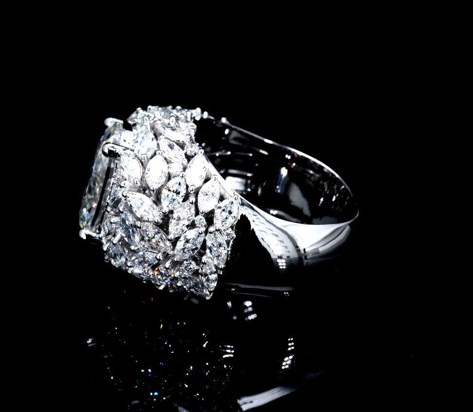 7.93CT Certified Lab-Grown Diamond Engagement Ring in 14K