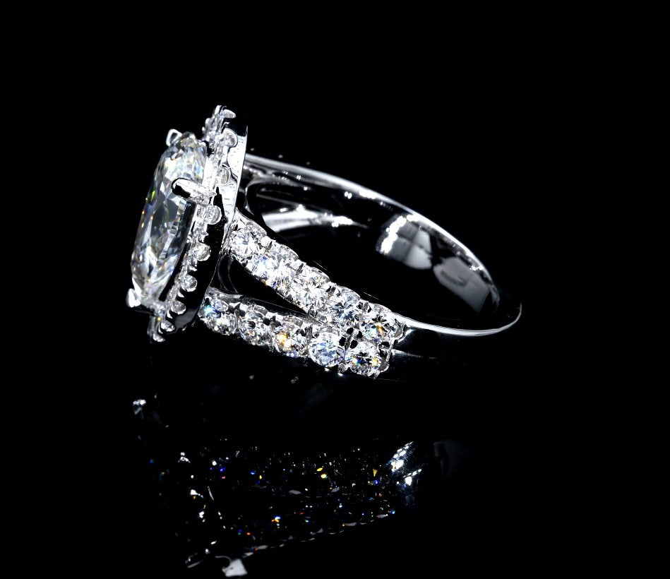4.92CT Certified Lab-Grown Diamond Engagement Ring in 14K