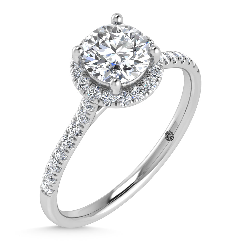 14K WHITE GOLD LAB GROWN DIAMOND 1 1/4 CT.TW. ENGAGEMENT RING