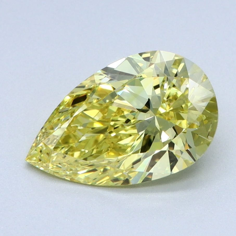 1.5 CT Pear Diamond YELLOW VS2