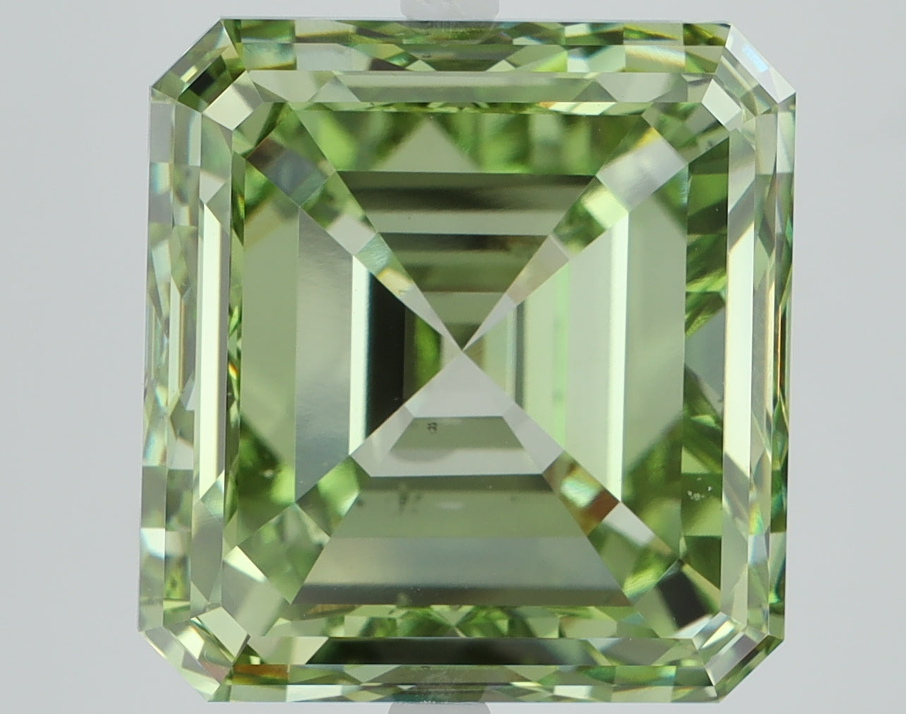 15.03 CT Asscher Diamond GREEN VS2