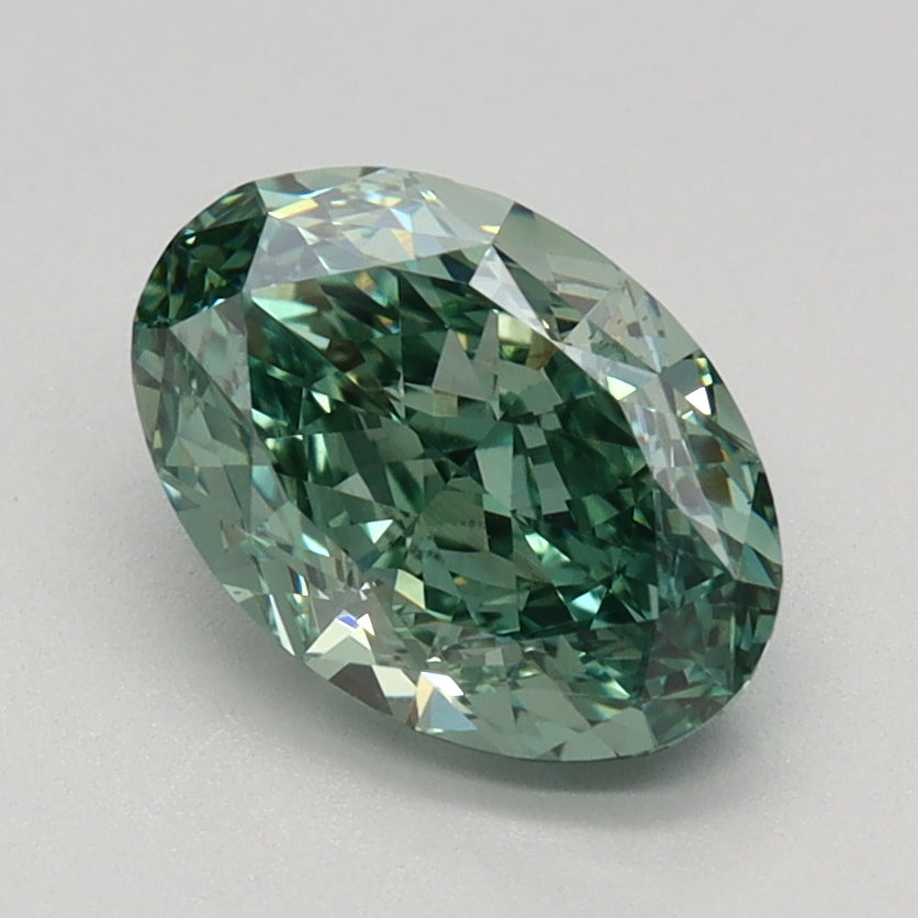 1.45 CT Oval Diamond GREEN VS1