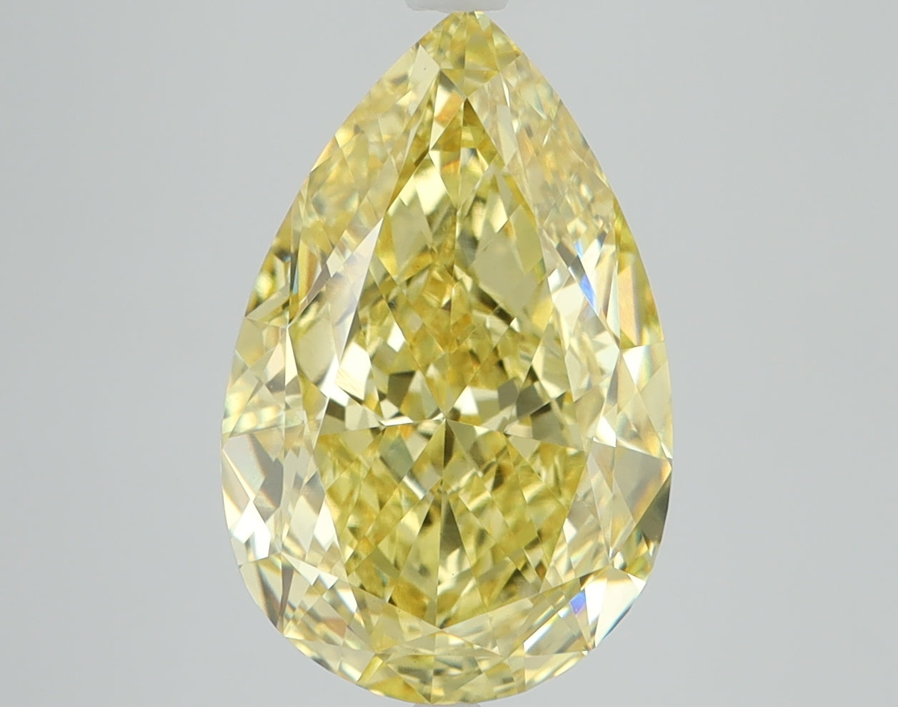 5.05 CT Pear Diamond YELLOW VS1