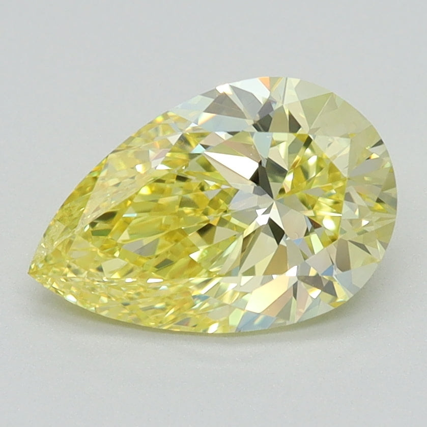 1.54 CT Pear Diamond YELLOW VVS2