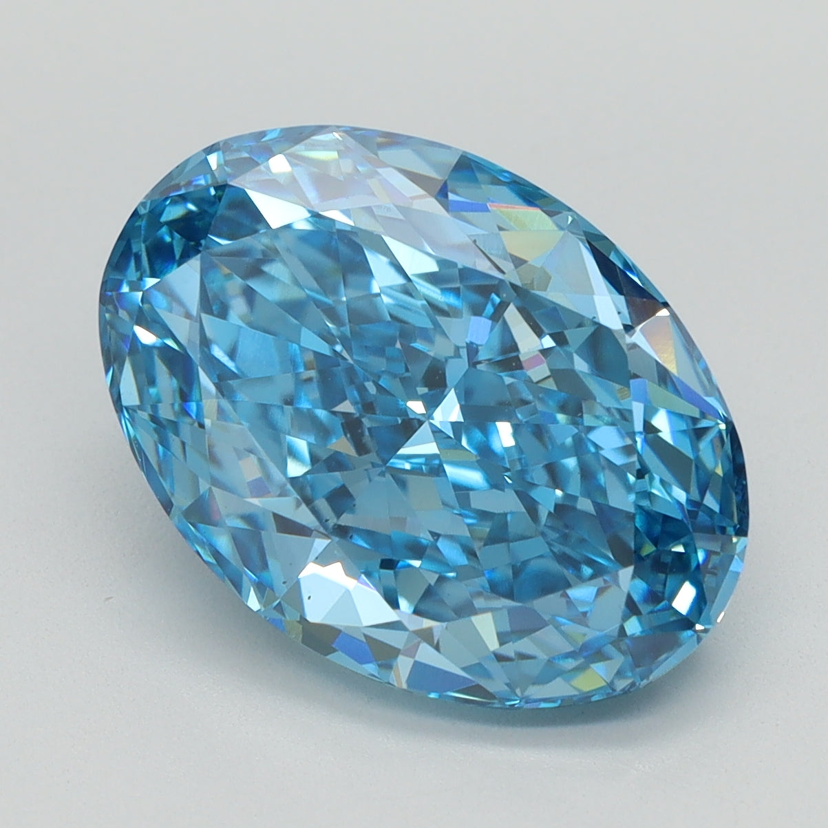 4.54 CT Oval Diamond BLUE VS2