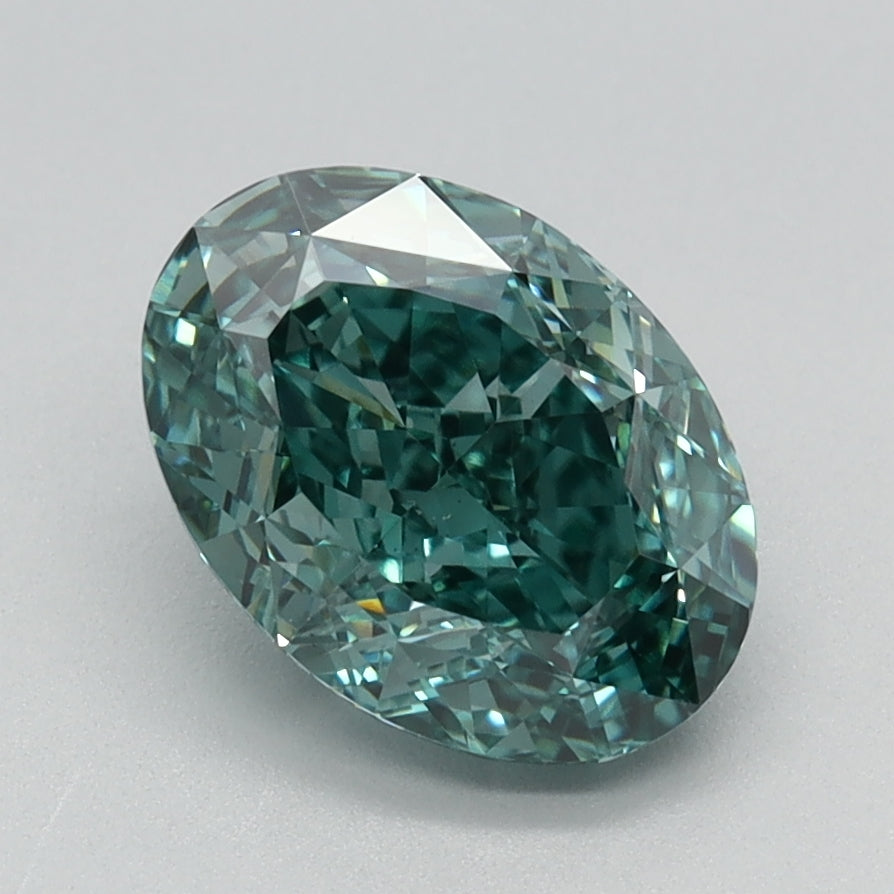 1.86 CT Oval Diamond GREEN VS1