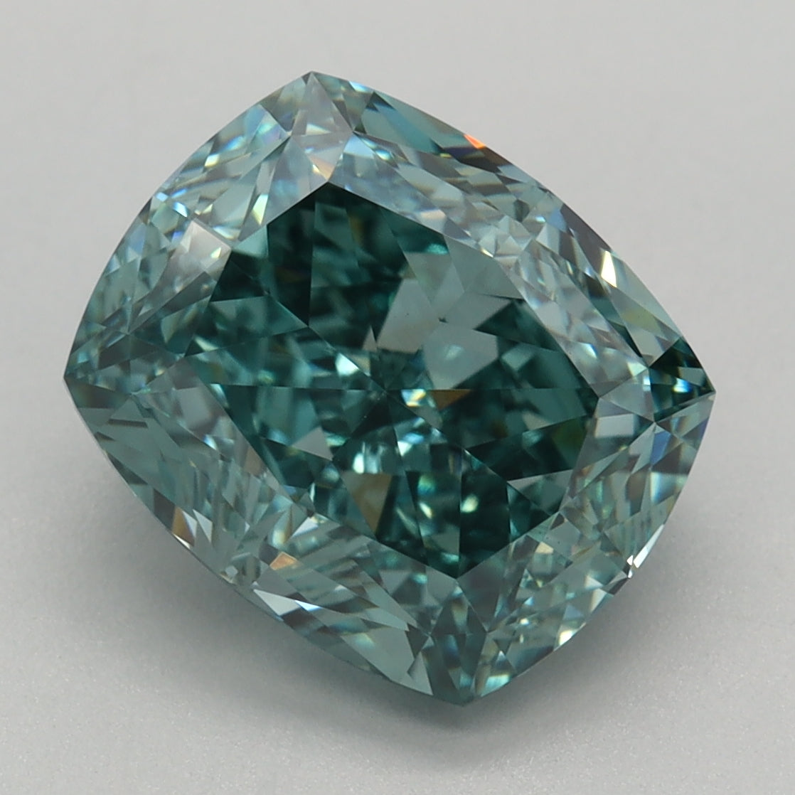 3.14 CT Cushion Diamond GREEN VVS2