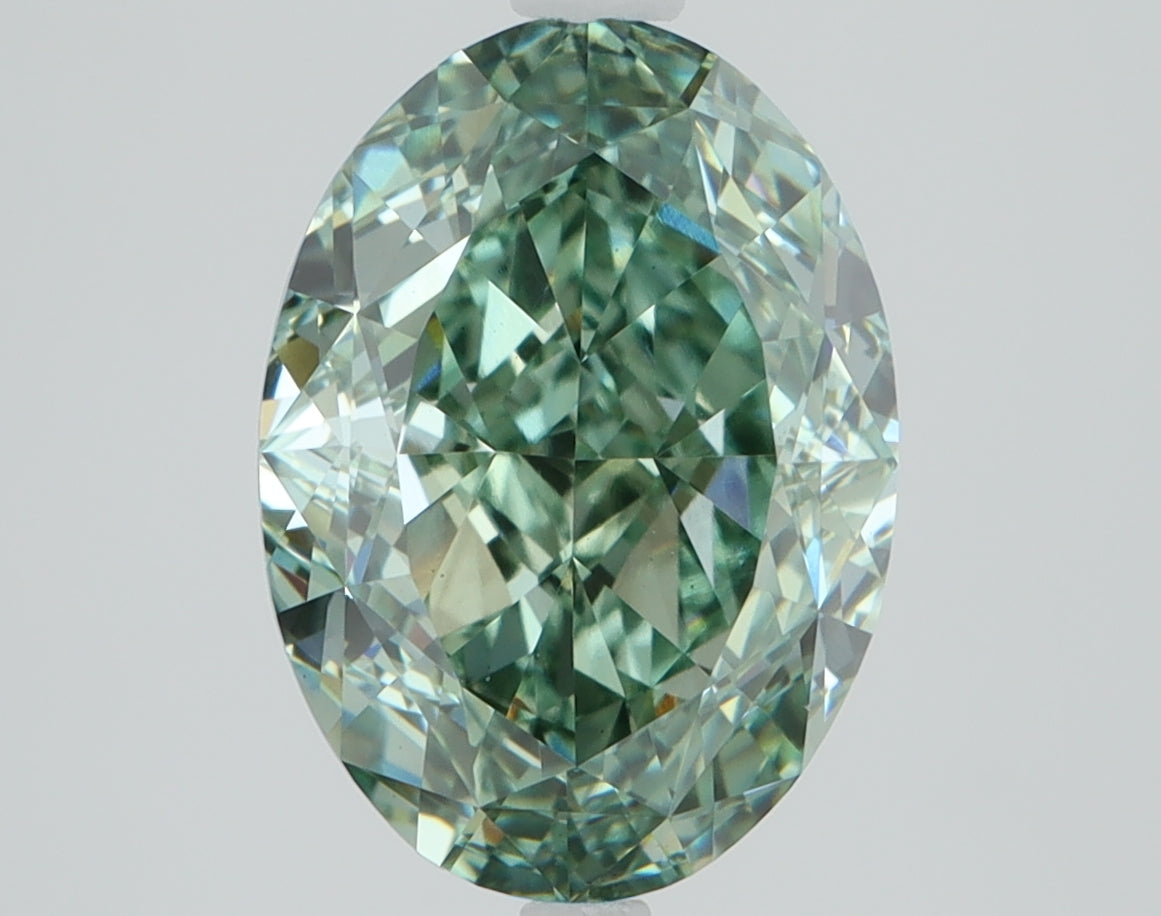 2.28 CT Oval Diamond GREEN VS1