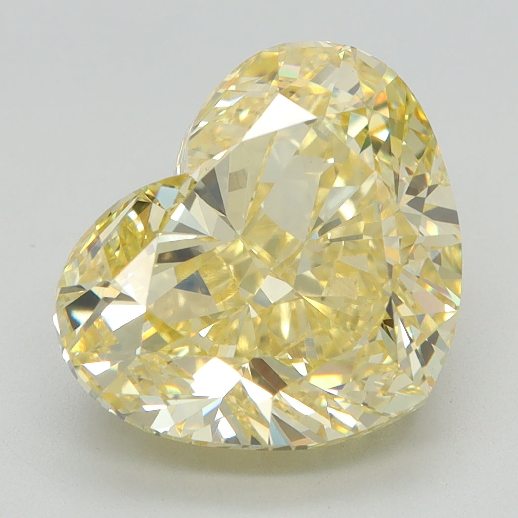 5.02 CT Heart Diamond YELLOW VS1