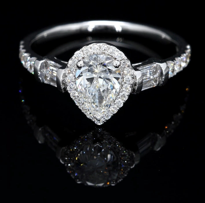 1.35CT Certified Lab-Grown Diamond Engagement Ring in 14K