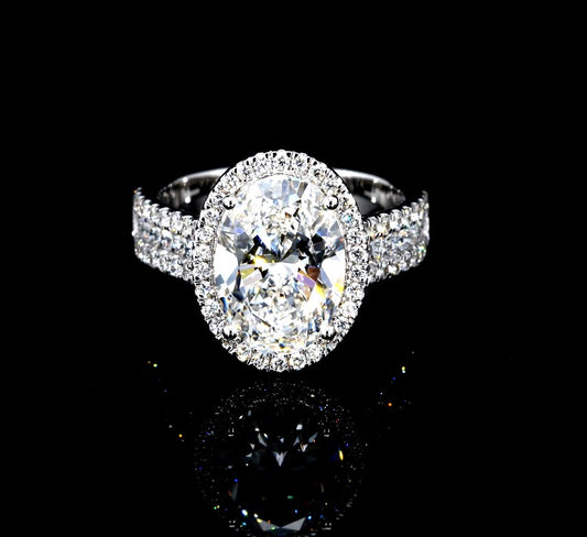 5.03CT Certified Lab-Grown Diamond Engagement Ring in 14K