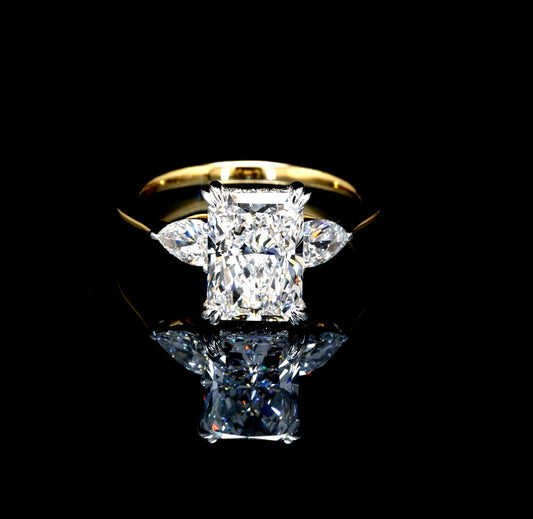 3.67CT Certified Lab-Grown Diamond Engagement Ring in 14K