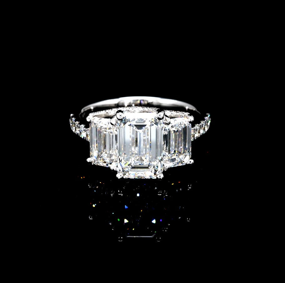 5.02CT Certified Lab-Grown Diamond Engagement Ring in 14K