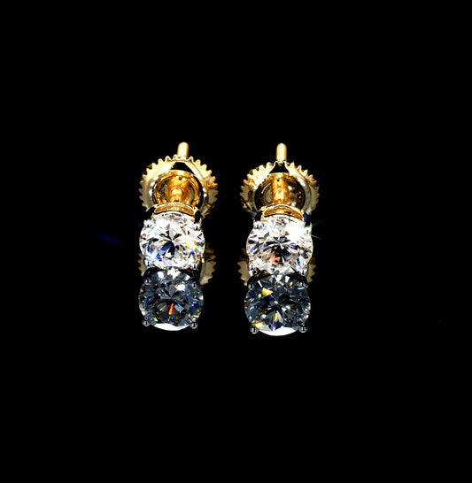 10K Lab Grown 1.07g Diamond Earrings.