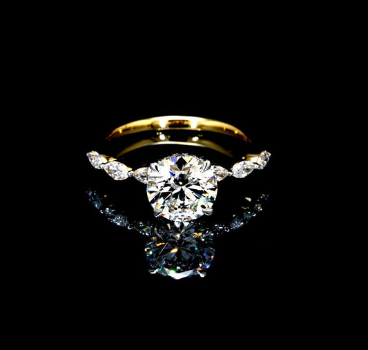 2.46CT Certified Lab-Grown Diamond Engagement Ring in 14K