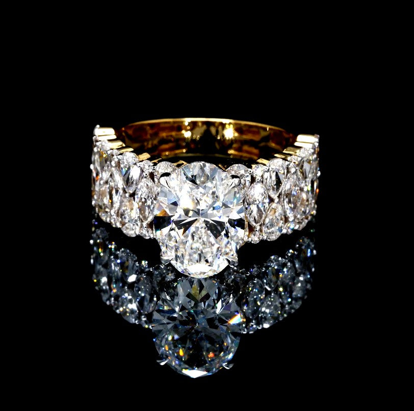 5.69CT Certified Lab-Grown Diamond Engagement Ring in 14K