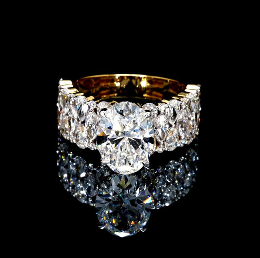 5.69CT Certified Lab-Grown Diamond Engagement Ring in 14K