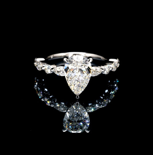2.84CT Certified Lab-Grown Diamond Engagement Ring in 14K