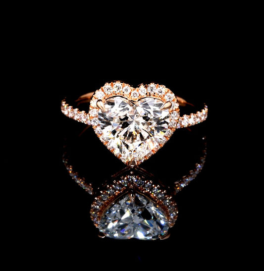 3.45CT Certified Lab-Grown Diamond Engagement Ring in 14K