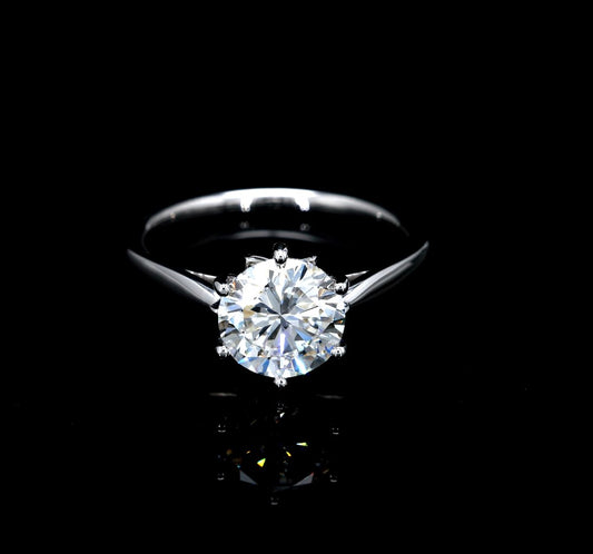 2CT Certified Lab-Grown Diamond Engagement Ring in 14K