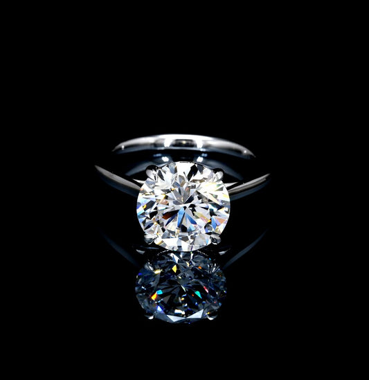 4.01CT Certified Lab-Grown Diamond Engagement Ring in 14K