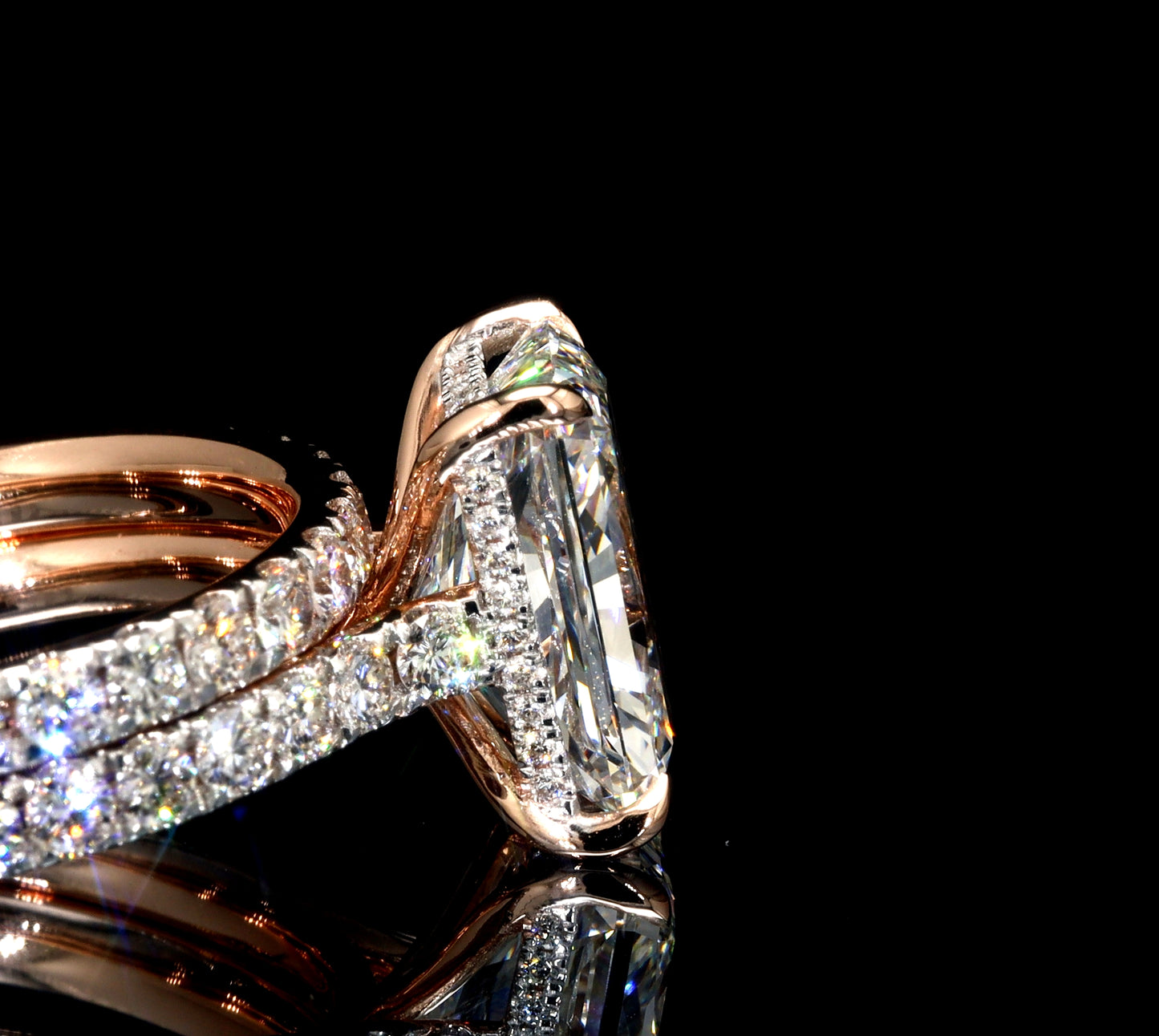 5.07CT Certified Lab-Grown Diamond Engagement Ring in 14K.