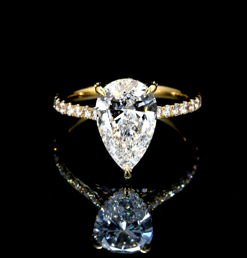 3.64CT Certified Lab-Grown Diamond Engagement Ring in 14K