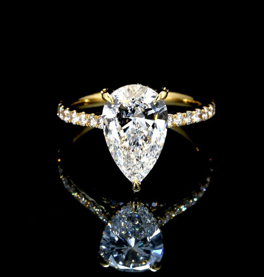 3.64CT Certified Lab-Grown Diamond Engagement Ring in 14K