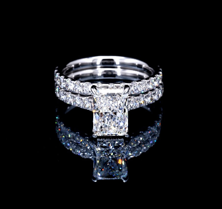 14K Gold 6.52ct Diamond 5.02ct Center stone (With matching Band)