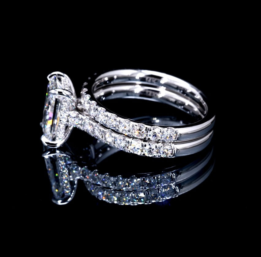 14K Gold 6.52ct Diamond 5.02ct Center stone (With matching Band)