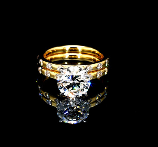 3.66CT Certified Lab-Grown Diamond Engagement Ring in 14K