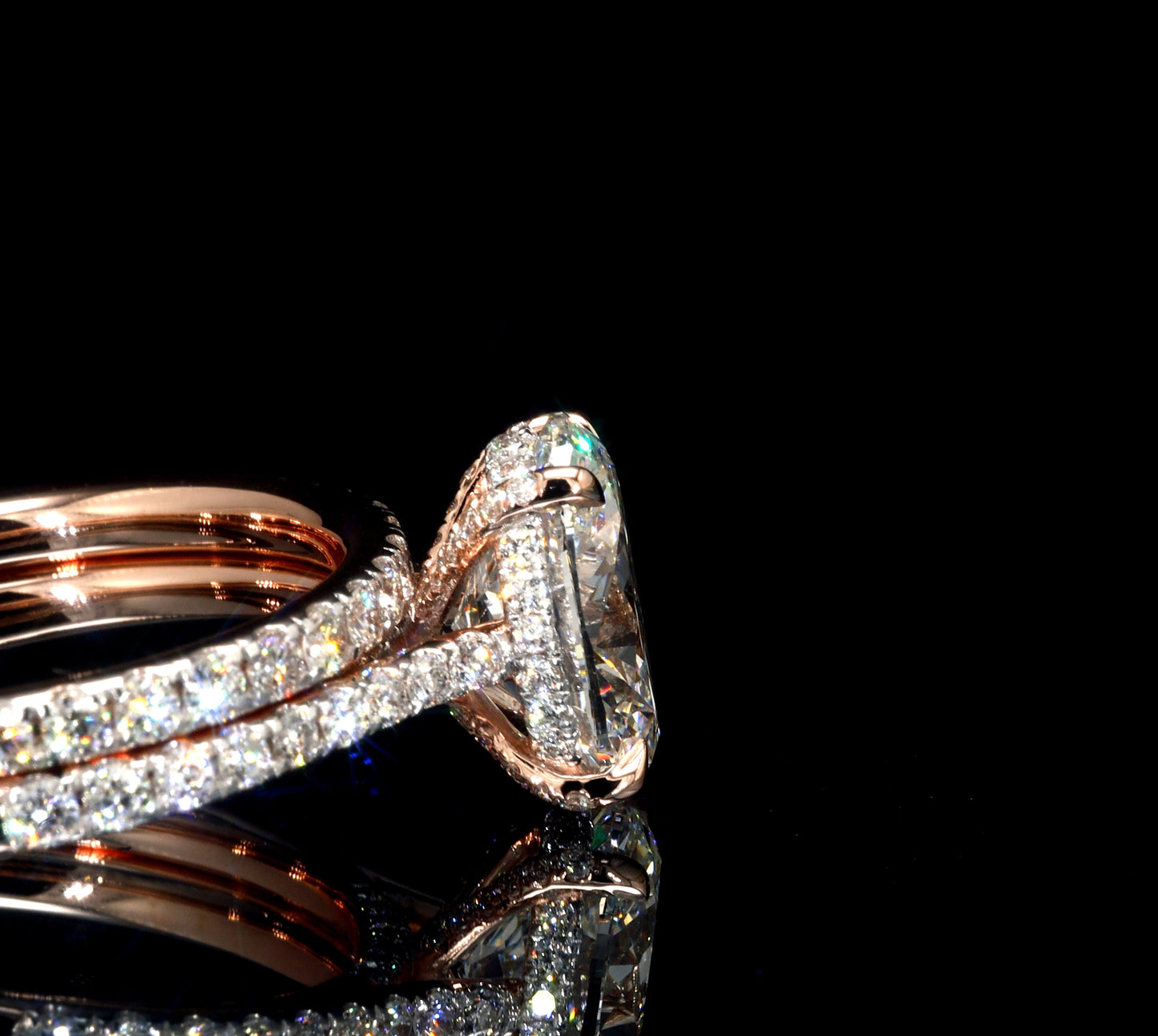 3.37CT Certified Lab-Grown Diamond Engagement Ring in 14K