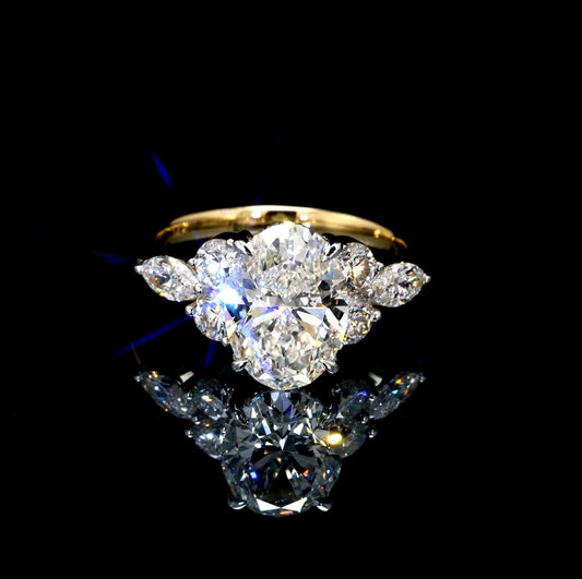 4.48CT Certified Lab-Grown Diamond Engagement Ring in 14K