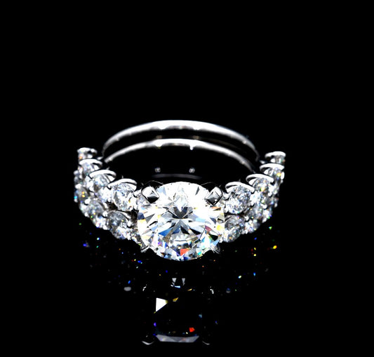 5.80CT Certified Lab-Grown Diamond Engagement Ring in 14K