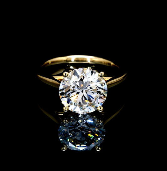 4.04CT Certified Lab-Grown Diamond Engagement Ring in 14K
