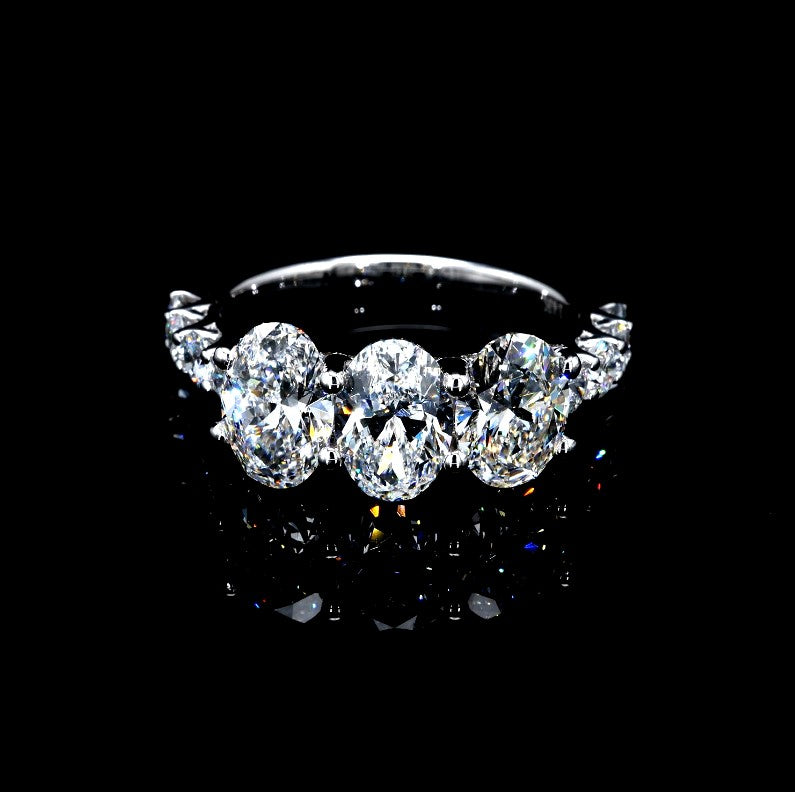 3.91CT Certified Lab-Grown Diamond Engagement Ring in 14K