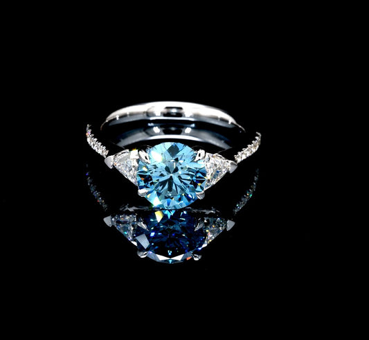 2.88CT Certified Lab-Grown Diamond Engagement Ring in 14K