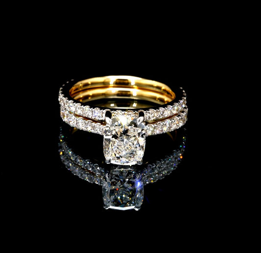 3.23CT Certified Lab-Grown Diamond Engagement Ring in 14K