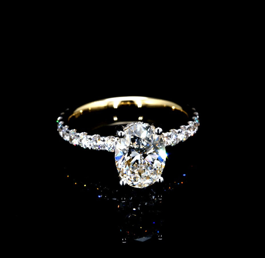 2.85CT Certified Lab-Grown Diamond Engagement Ring in 14K