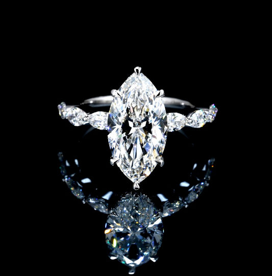 4.83CT Certified Lab-Grown Diamond Engagement Ring in 14K