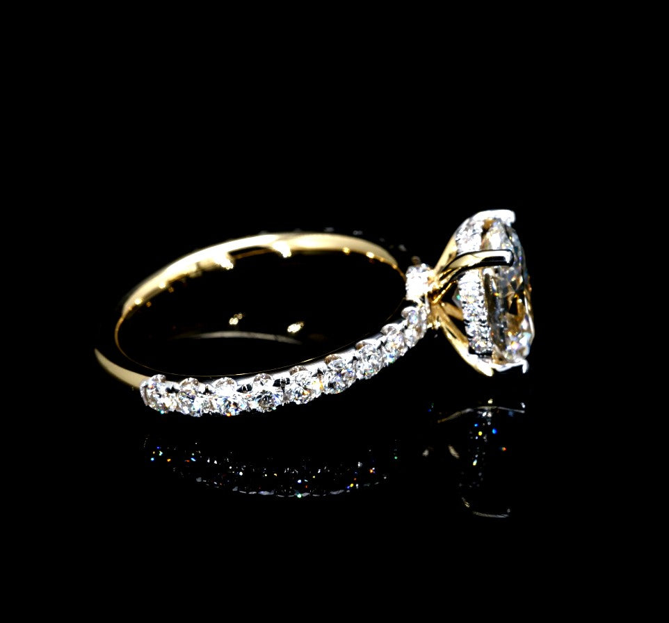 2.85CT Certified Lab-Grown Diamond Engagement Ring in 14K