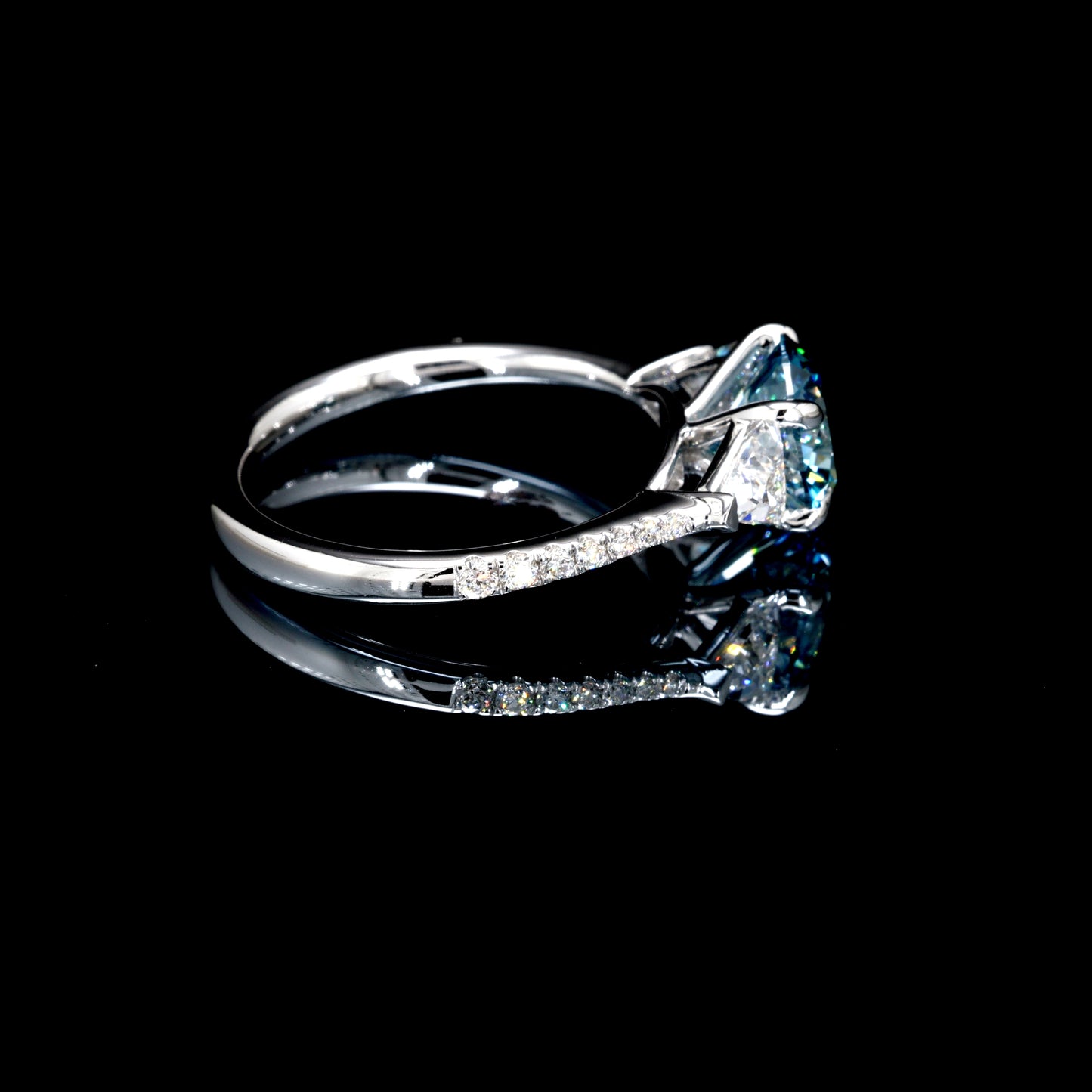 2.88CT Certified Lab-Grown Diamond Engagement Ring in 14K