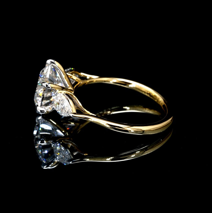 4.23CT Certified Lab-Grown Diamond Engagement Ring in 14K