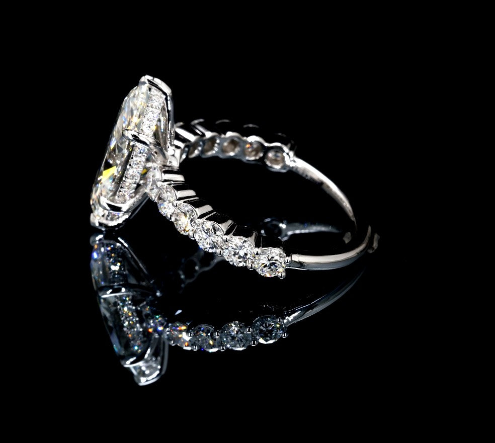 4.25CT Certified Lab-Grown Diamond Engagement Ring in 14K