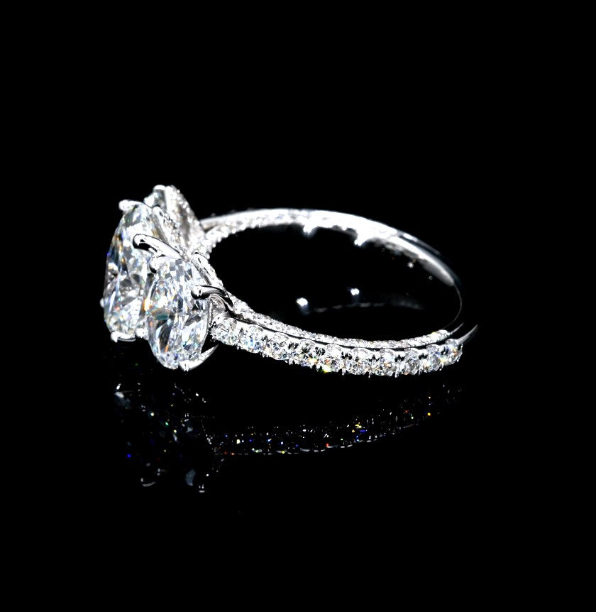 5.04CT Certified Lab-Grown Diamond Engagement Ring in 14K