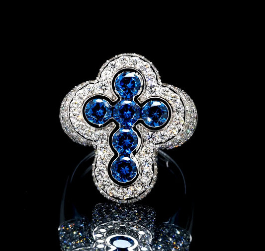 6.55CT Certified Lab-Grown Diamond Engagement Ring in 14K
