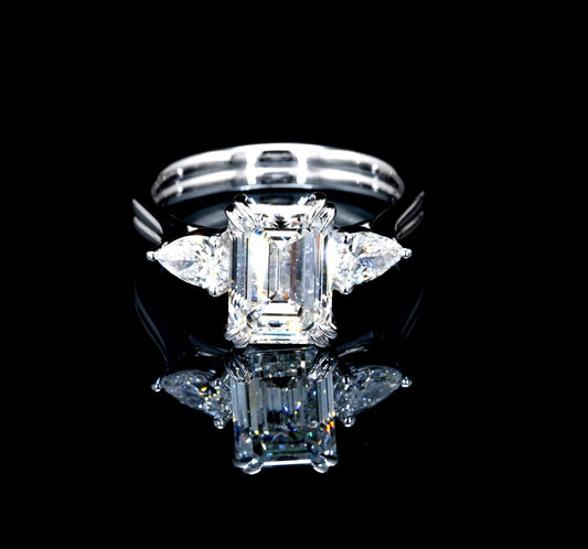 3.57CT Certified Lab-Grown Diamond Engagement Ring in 14K