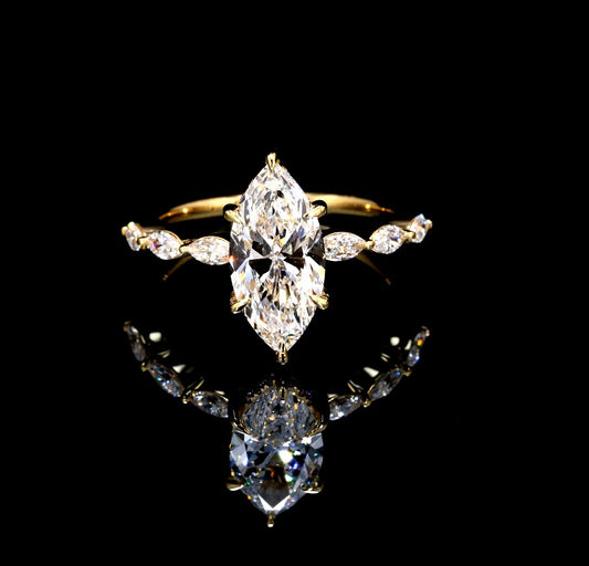 2.47CT Certified Lab-Grown Diamond Engagement Ring in 14K