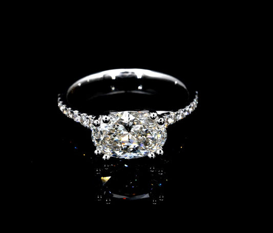 2.26CT Certified Lab-Grown Diamond Engagement Ring in 14K