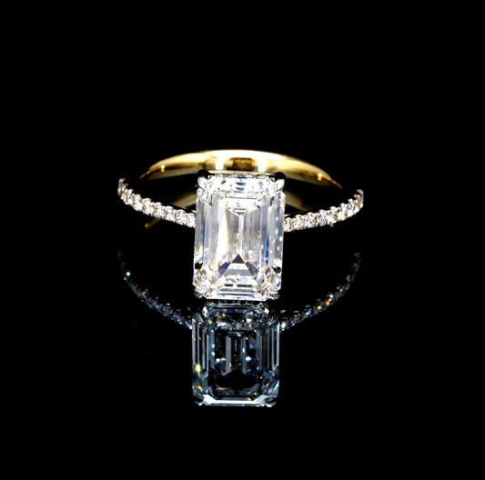 4.34CT Certified Lab-Grown Diamond Engagement Ring in 14K